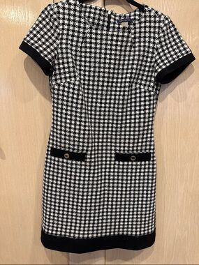 Tommy Hilfiger Black & White Houndstooth Mini Dress